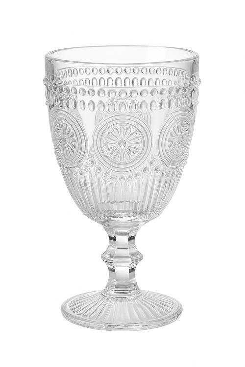 Verre gobelet à pied tournesol relief 300 ml