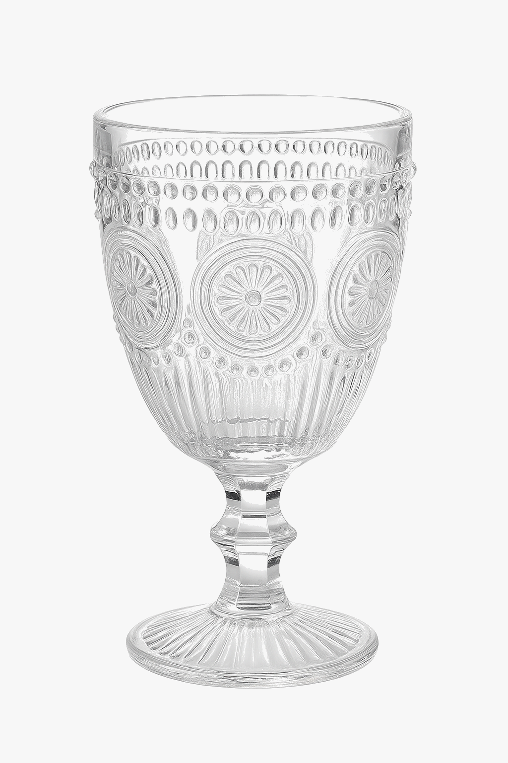 Verre gobelet à pied tournesol relief 300 ml
