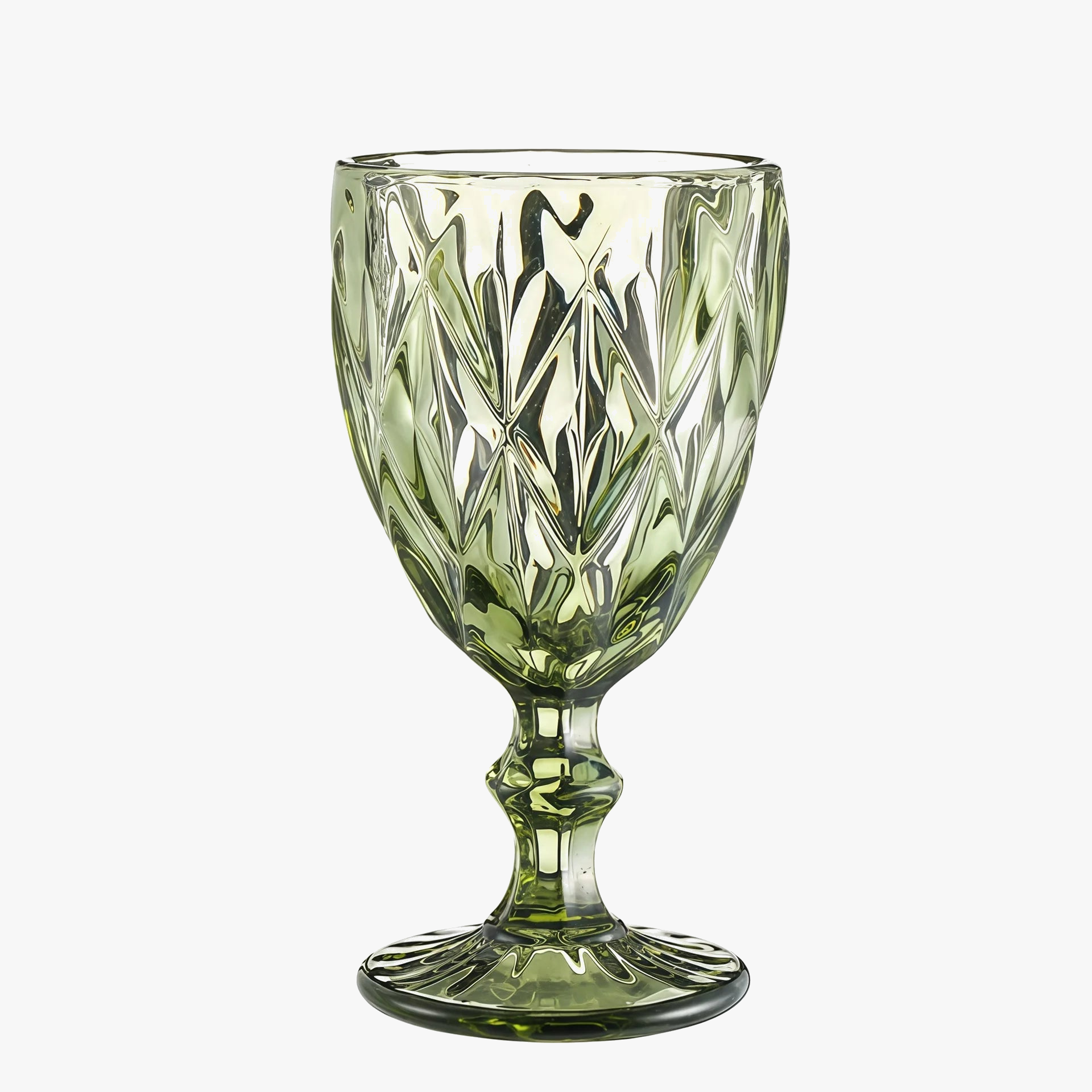 Verre vin relief style rétro verre épais