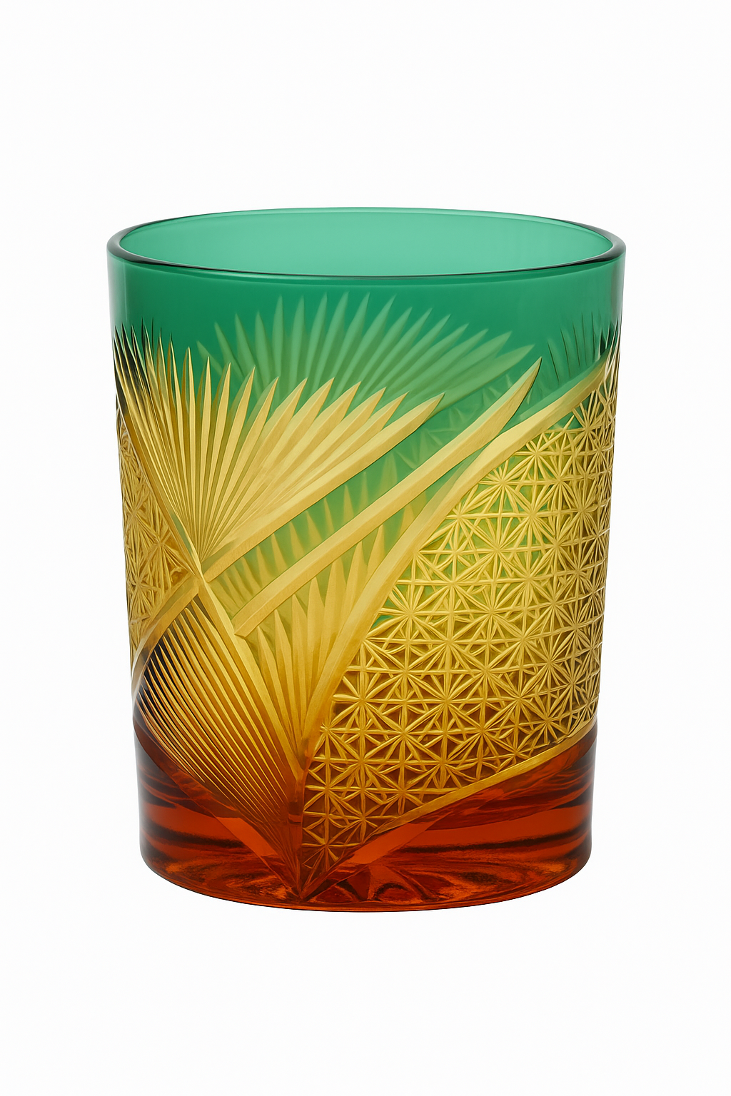 verre whisky edo kiriko gravé motifs japonais artisanal