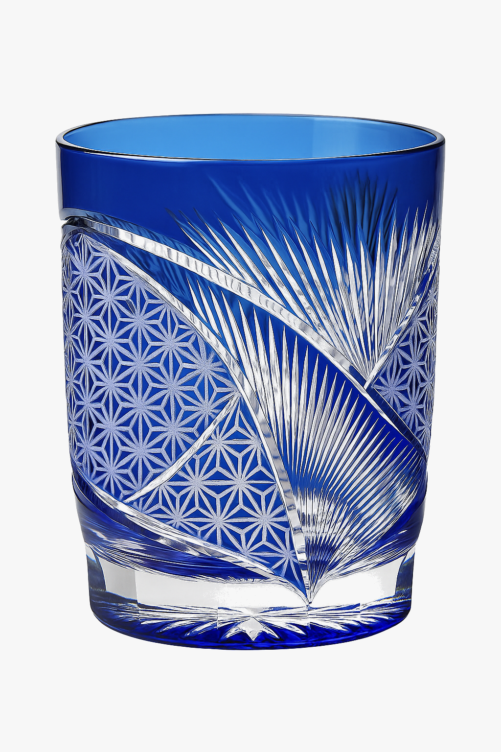 Verre whisky edo kiriko motifs gravés artisanaux japonais