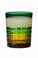 Verre whisky style edo kiriko motifs gravés artisanaux