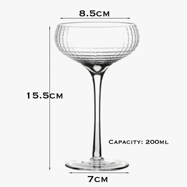Verres a cocktail champagne martini vin a pied