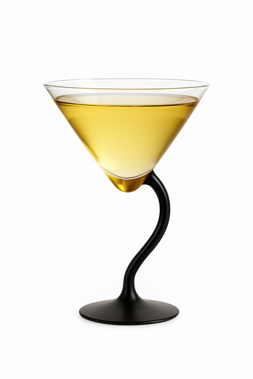 Verres à martini incurvés design artistique pour cocktails