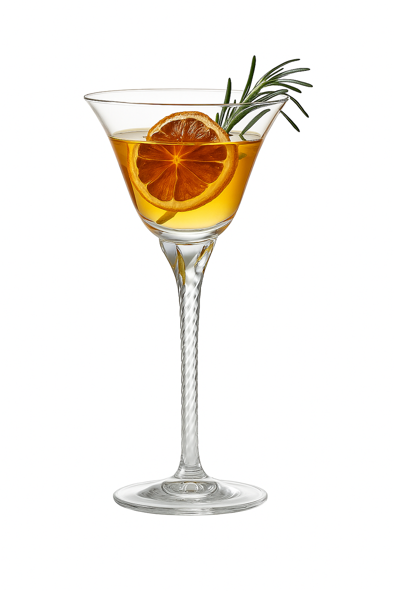 Verres à pied élégants cocktail champagne martini vin