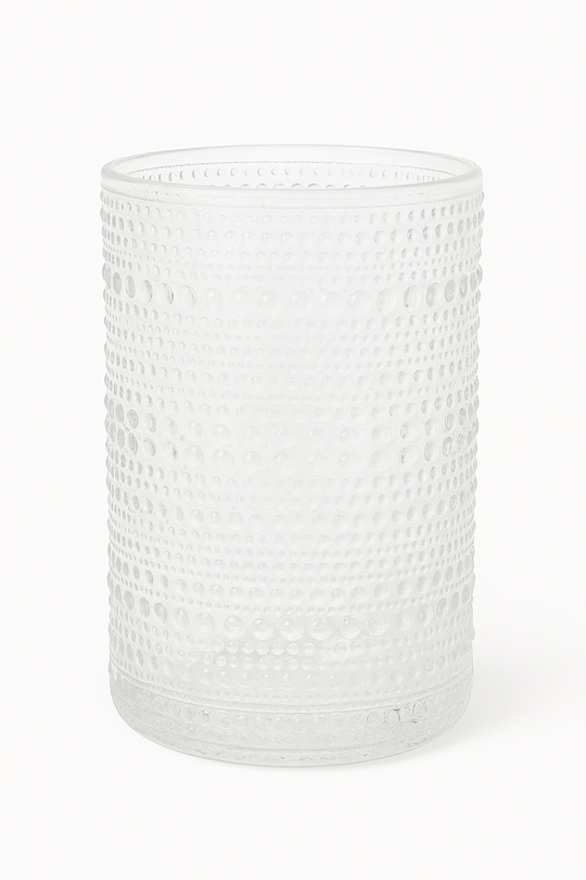 Verres a pied retro relief pour cocktails eau