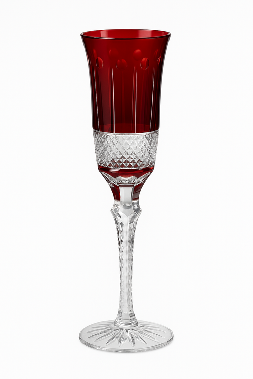 Verres à vin antique gravés main pied taillé