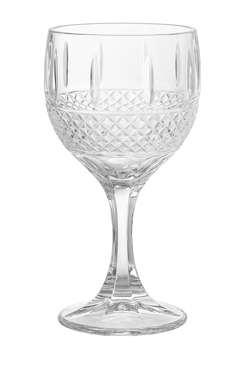 verres à vin antique gravés main pied travaillé