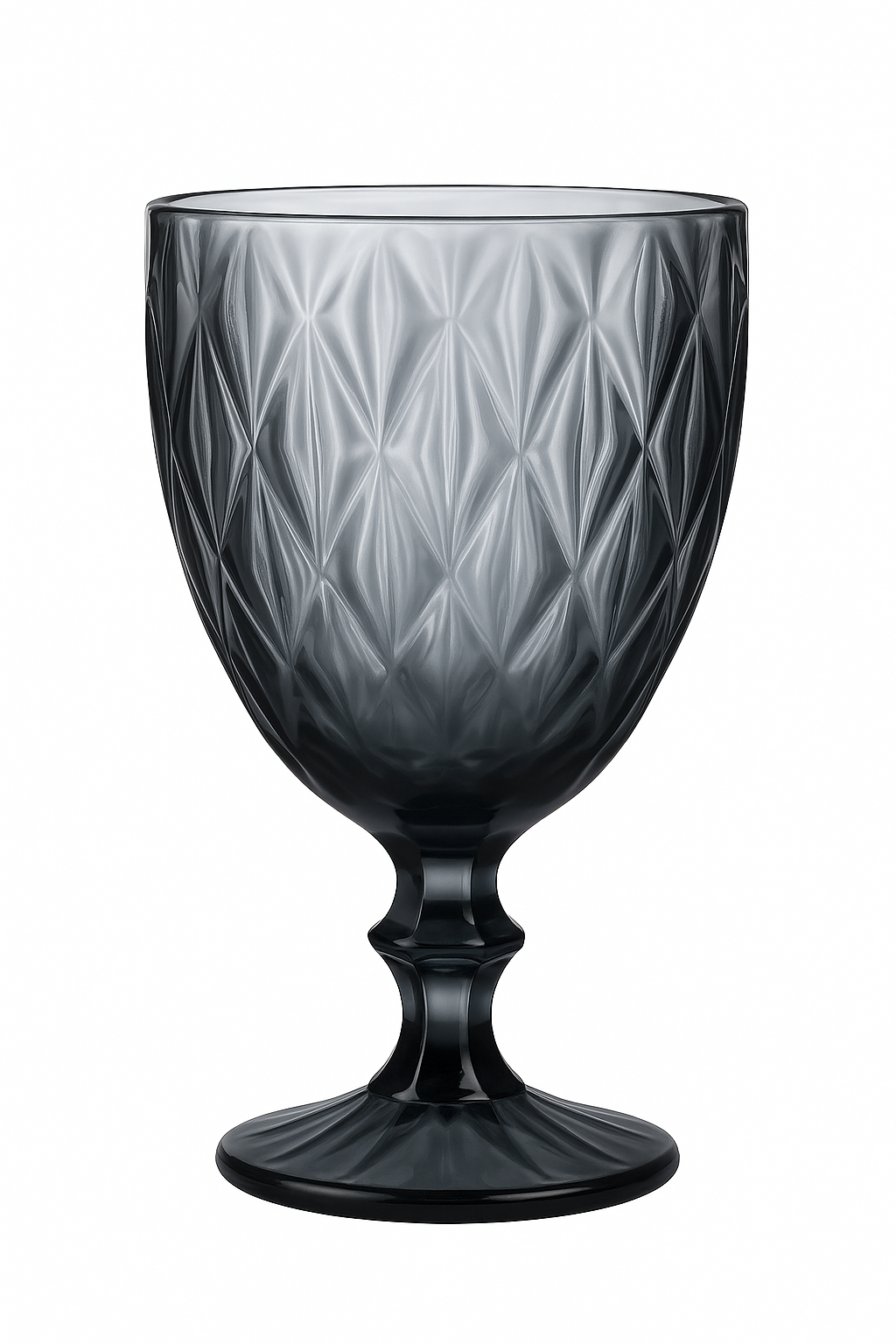 Verres à vin cristal sculpté style vintage élégants