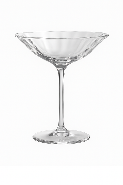 Verres à vin cristal style rétro rayures fleurs