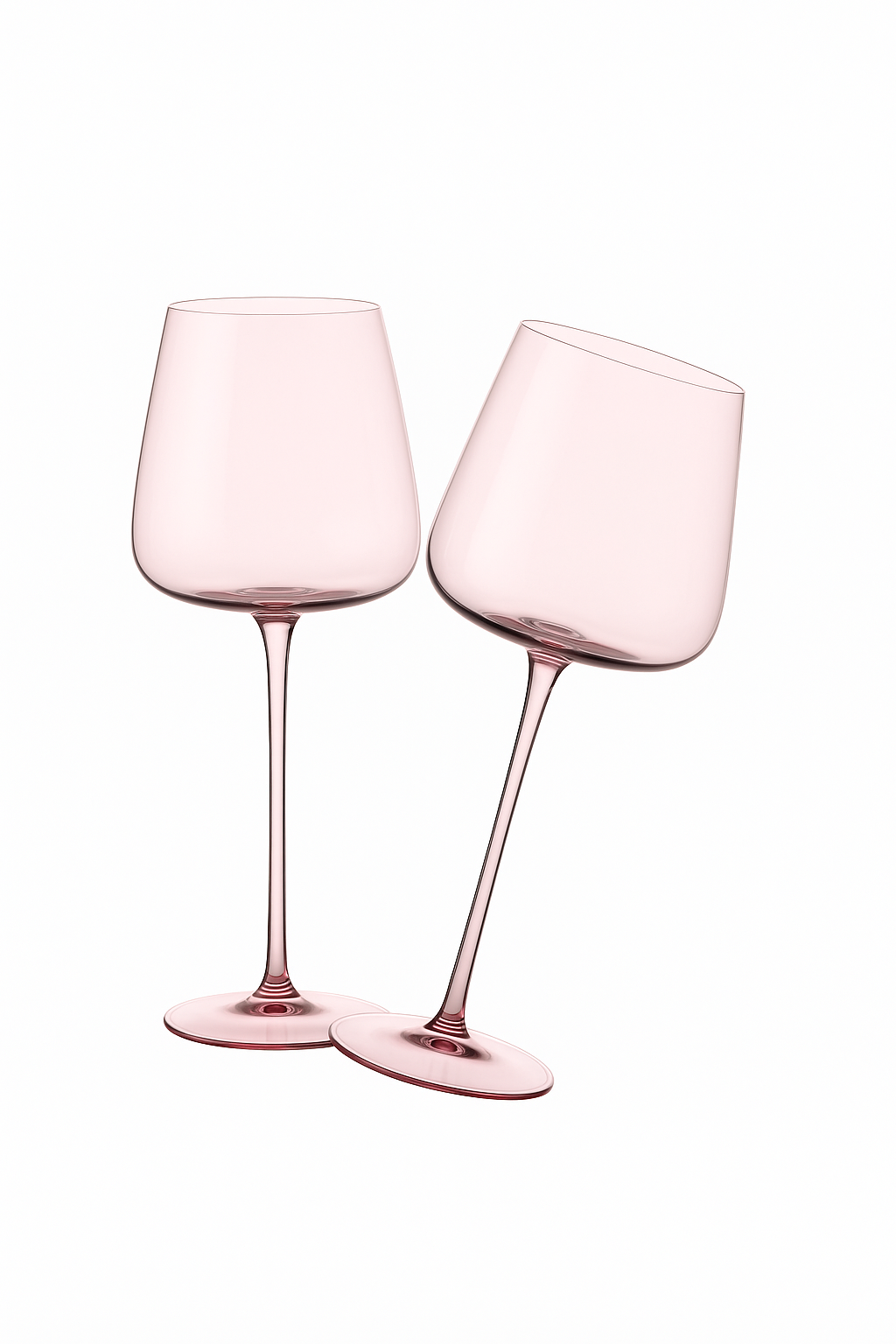 Verres à vin design flamant pied incliné - vue 2 sur 2