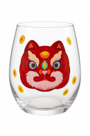 Verres à vin hauts motifs floraux dessinés lot