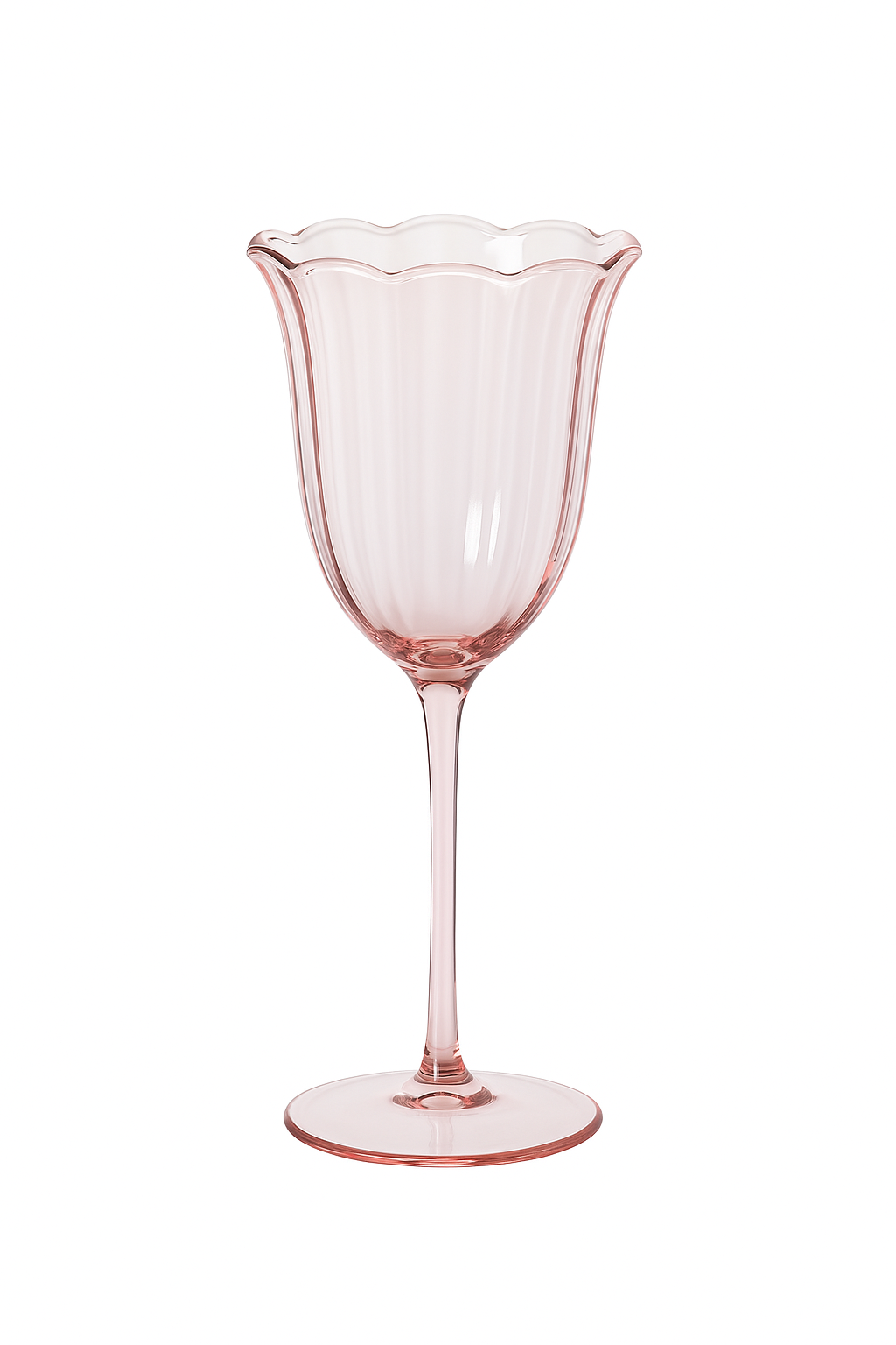 Verres à vin vintage fleurs en cristal rétro
