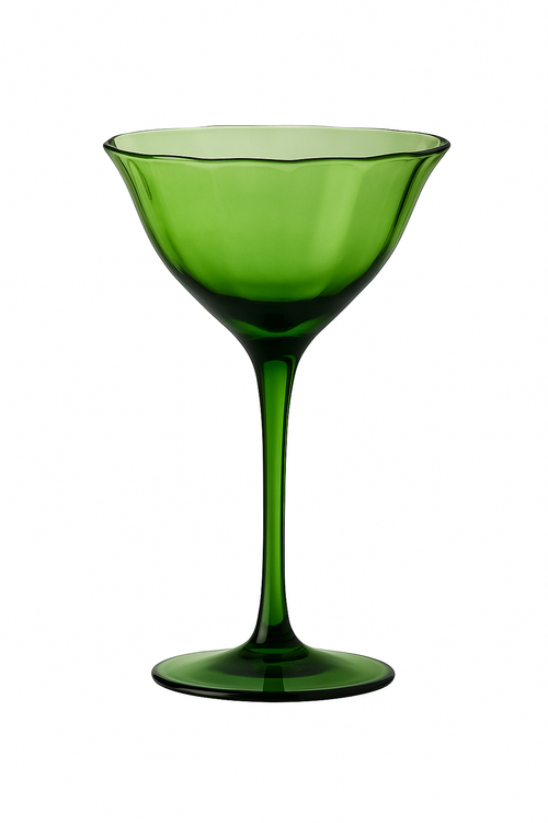 Verres à vin vintage motif fleurs en cristal