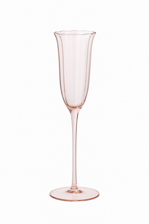 Verres à vin vintage motif floral style cristal