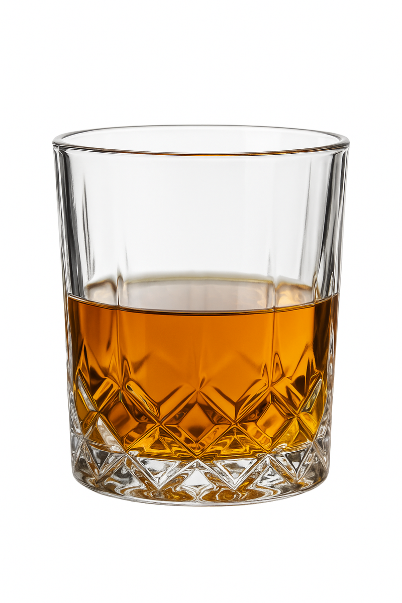 Verres à whisky old fashioned gravés motif classique
