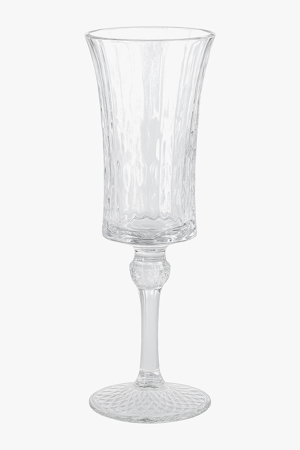 Verres champagne cristal stries style retro multiboissons