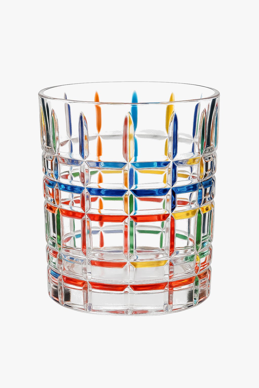 Verres cristal coloré style vintage européen élégants
