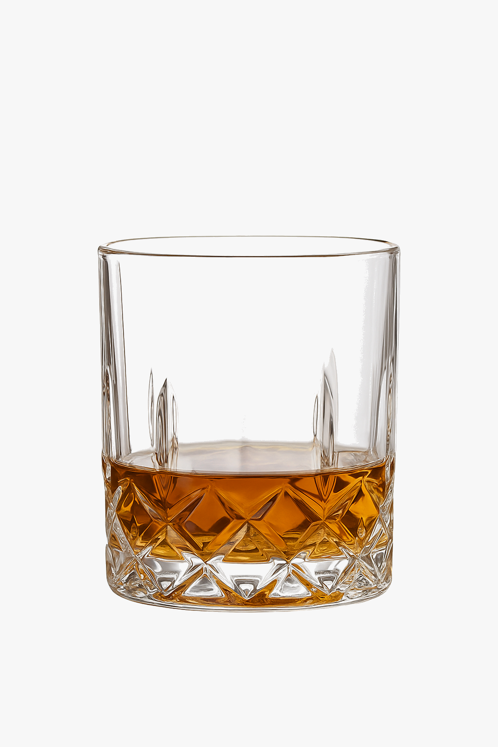 Verres cristal taillés pour whisky bière vin élégants