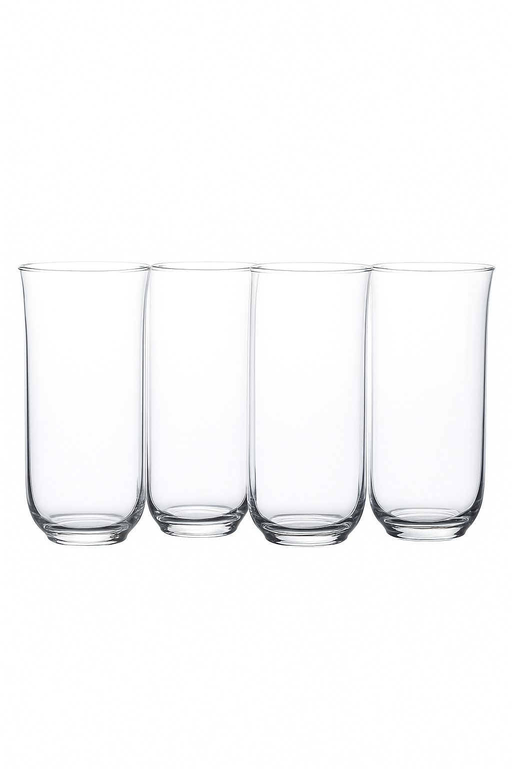 Verres fins style collins cocktail whisky jus eau