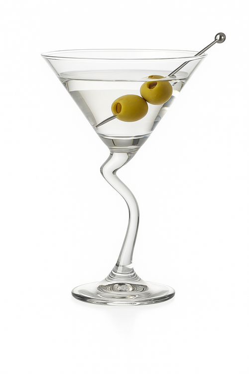 Verres martini incurvés design créatif pour bar maison