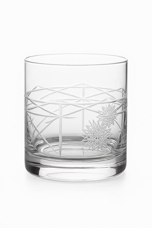 Verres old fashioned motif gravé pour whisky cocktails