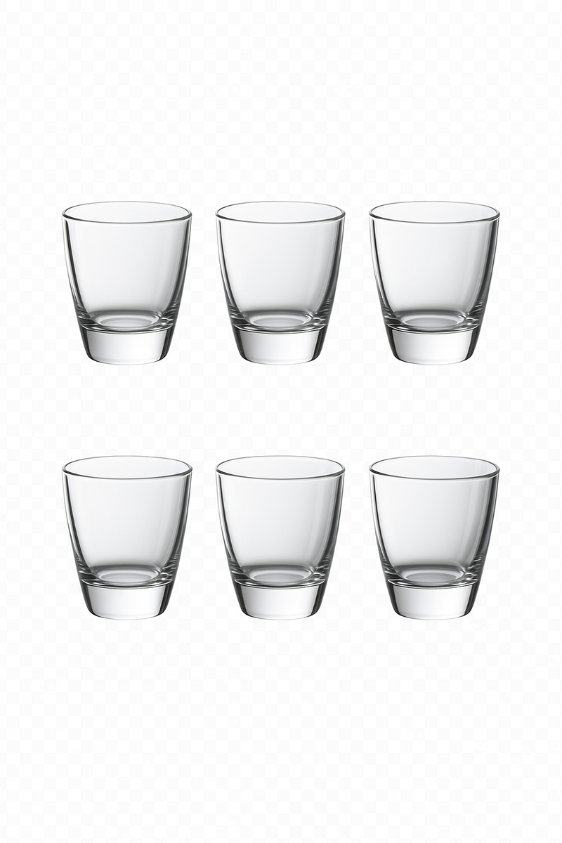 Verres shot vintage fond épais 35ml style gravé