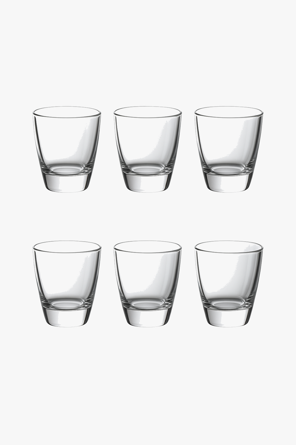 Verres shot vintage fond épais 35ml style gravé