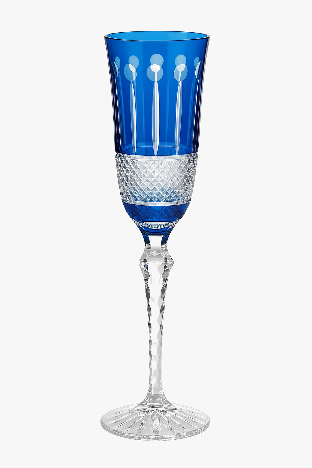 Verres à vin cristal gravé style ancien pied