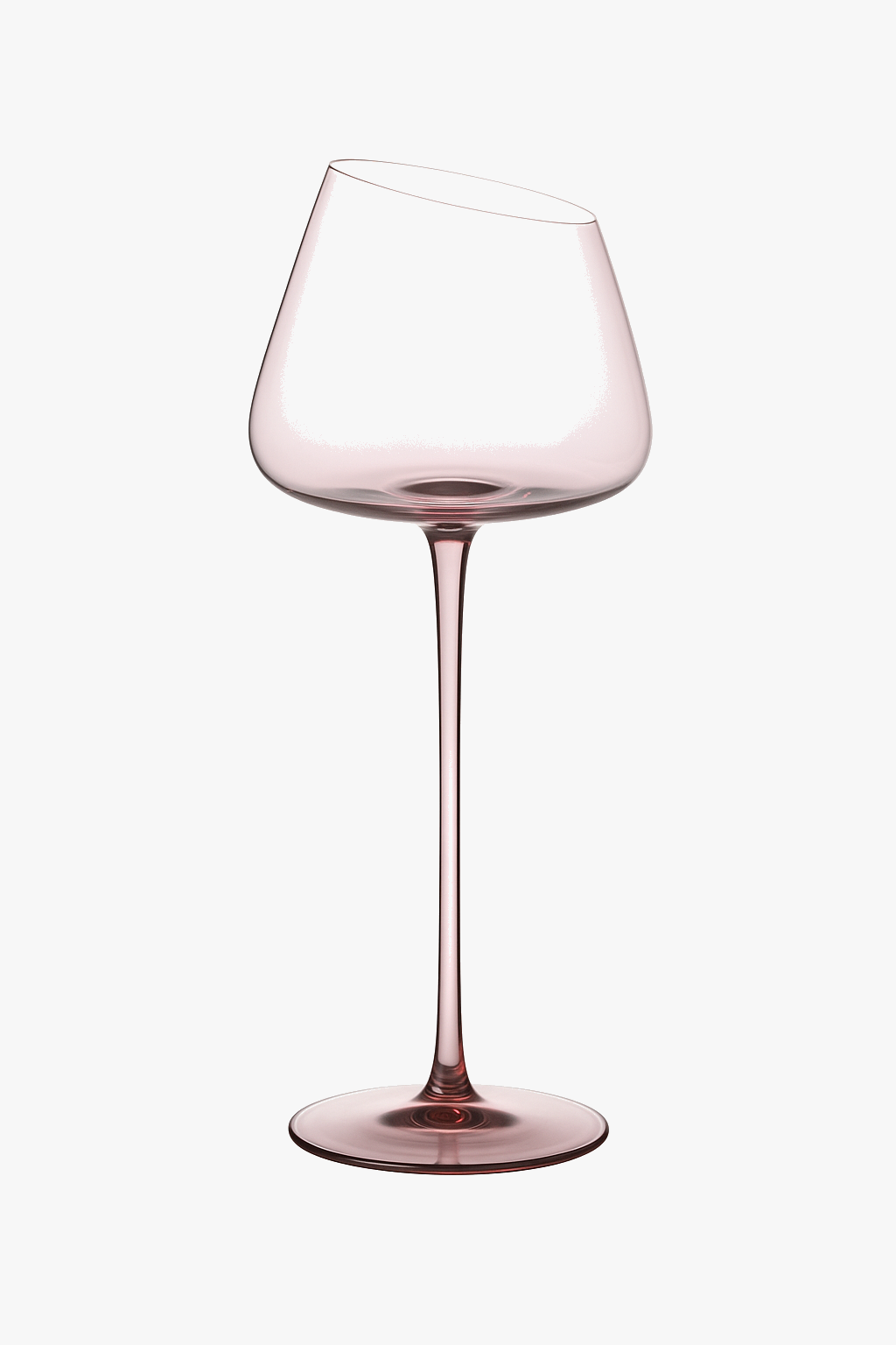 Verres à vin design flamant rose bord incliné