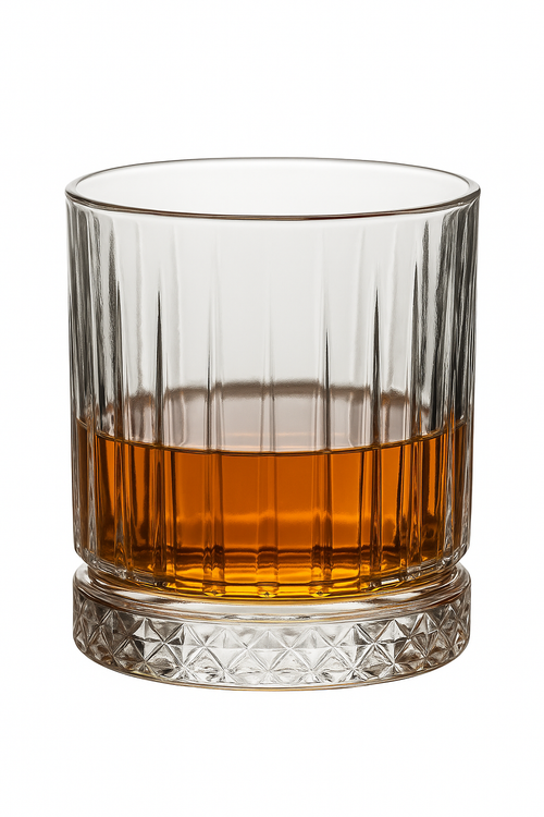 Verres whisky old fashioned design relief élégant bar