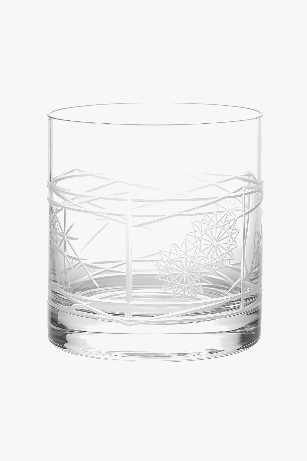Verres whisky old fashioned motif cristal lot deux