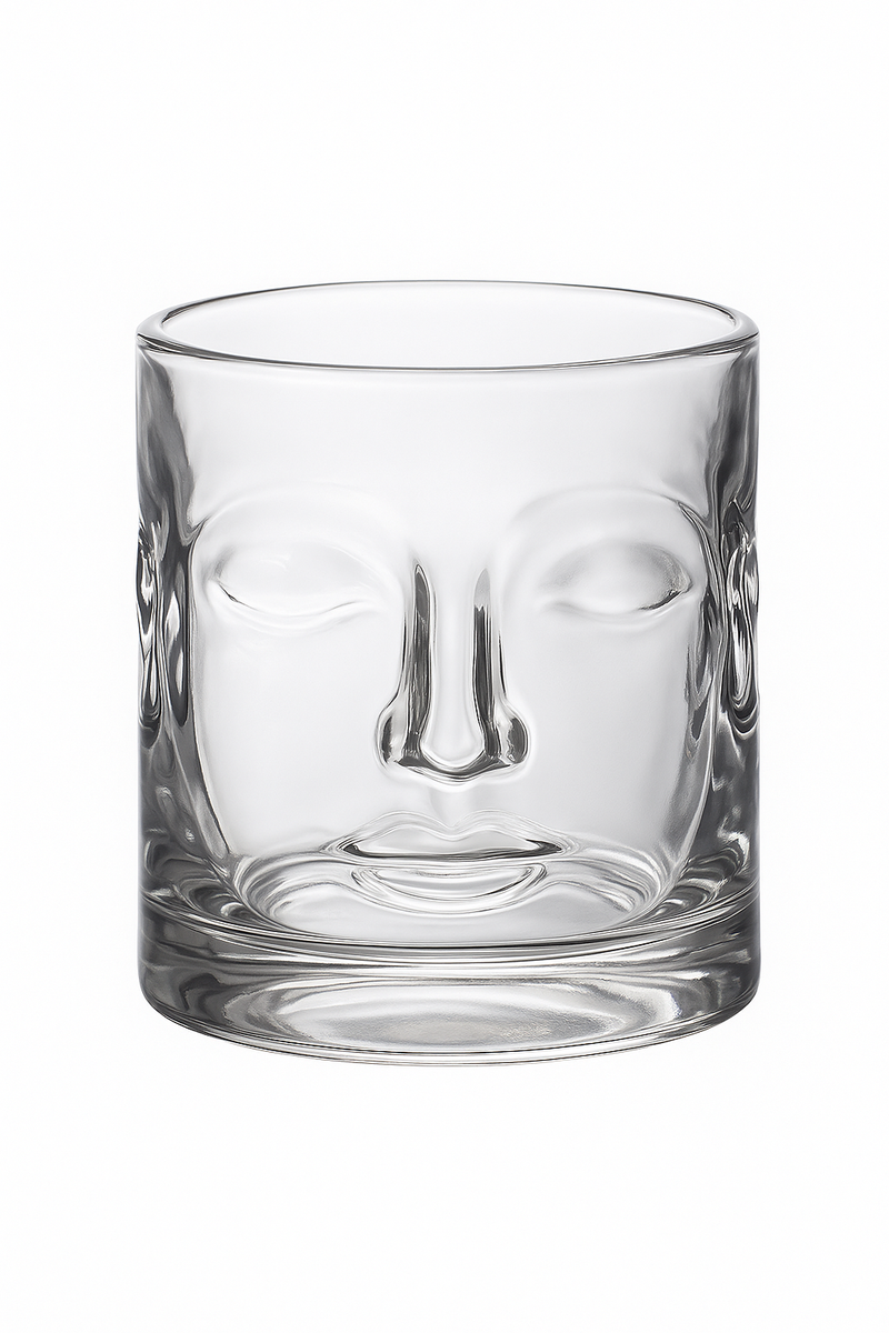 Verres whisky old fashioned relief crystal style bar
