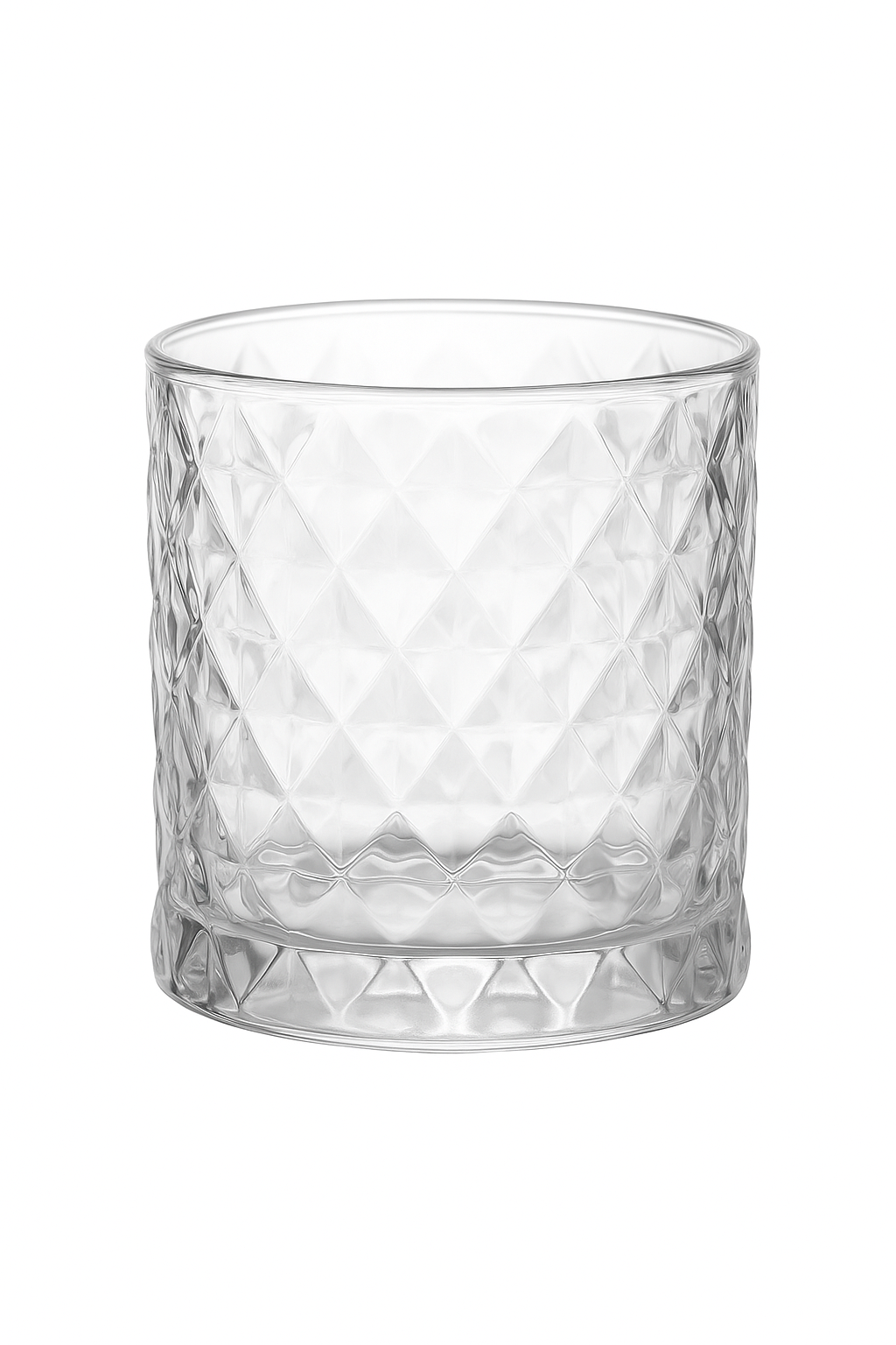 Verres whisky old fashioned relief facette style cristal