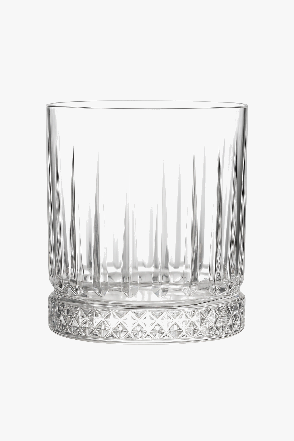 Verres whisky old fashioned style cristal motifs relief