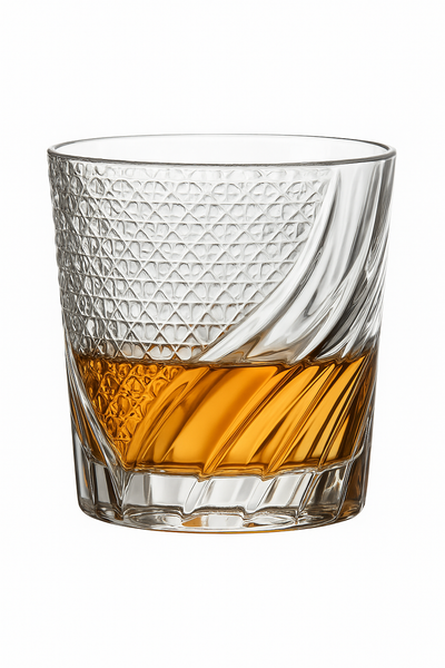 Verres whisky relief épais style cristal résistants élégants