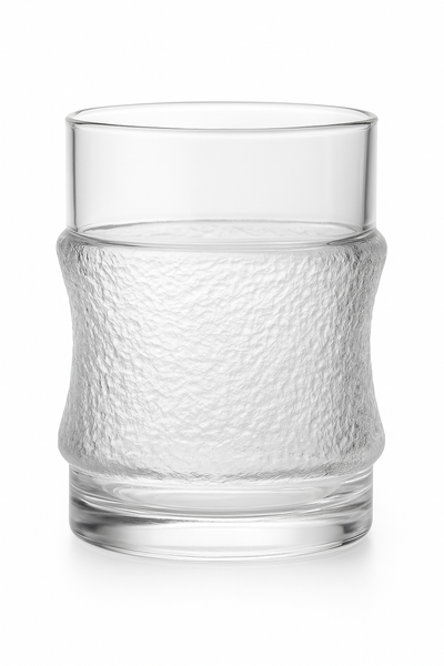 Verres whisky relief fond épais style élégant bar