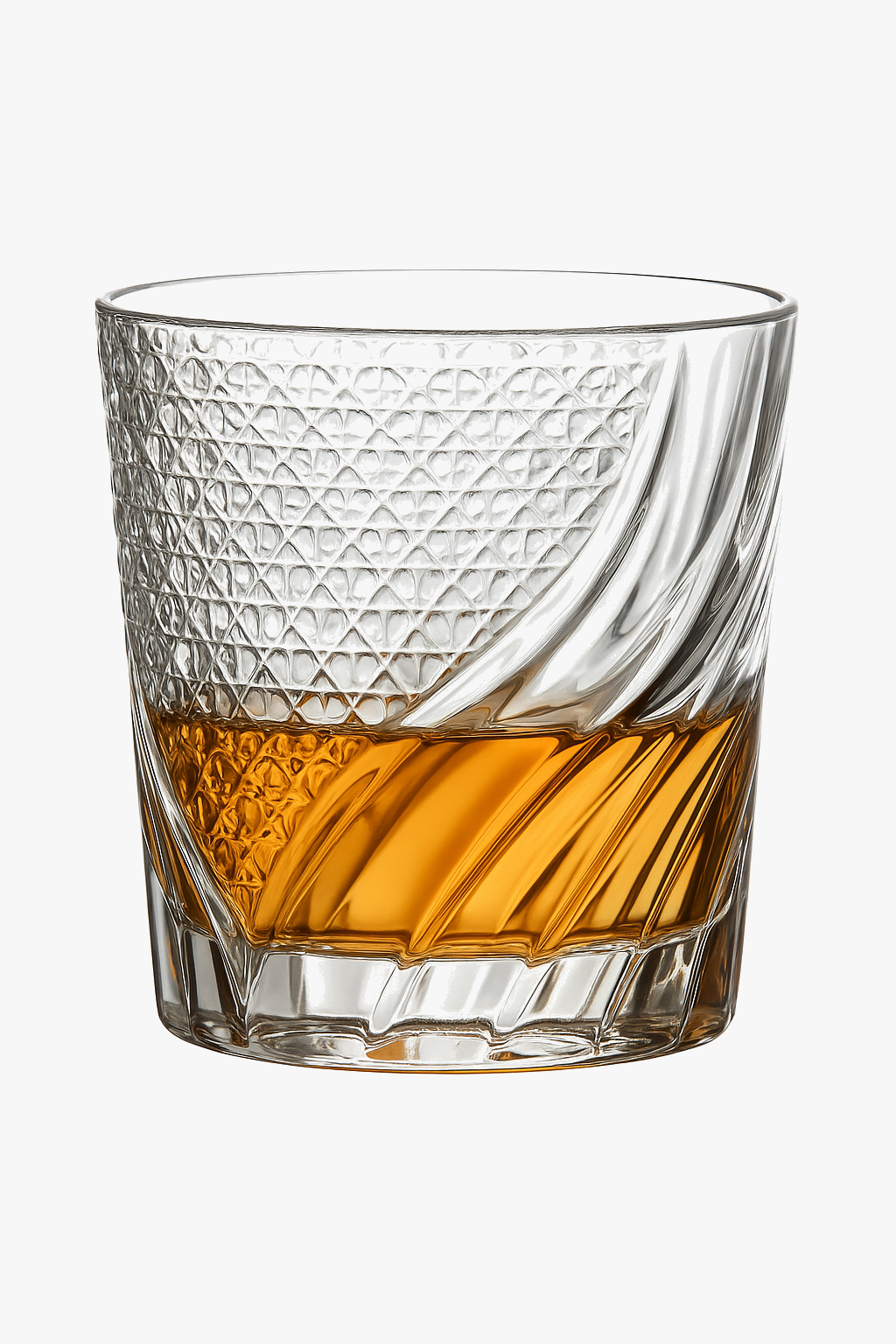 Verres whisky relief épais style cristal résistants élégants