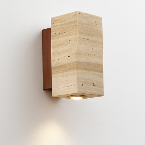 Wabi Sabi – applique murale Led en marbre jaune - vue 2 sur 12