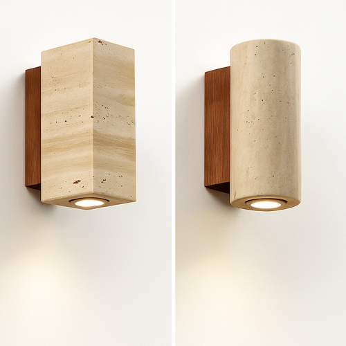 Wabi Sabi – applique murale Led en marbre jaune - vue 3 sur 12