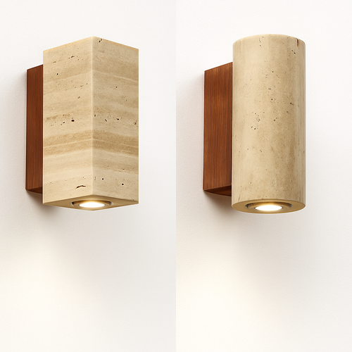 Wabi Sabi – applique murale Led en marbre jaune - vue 3 sur 12