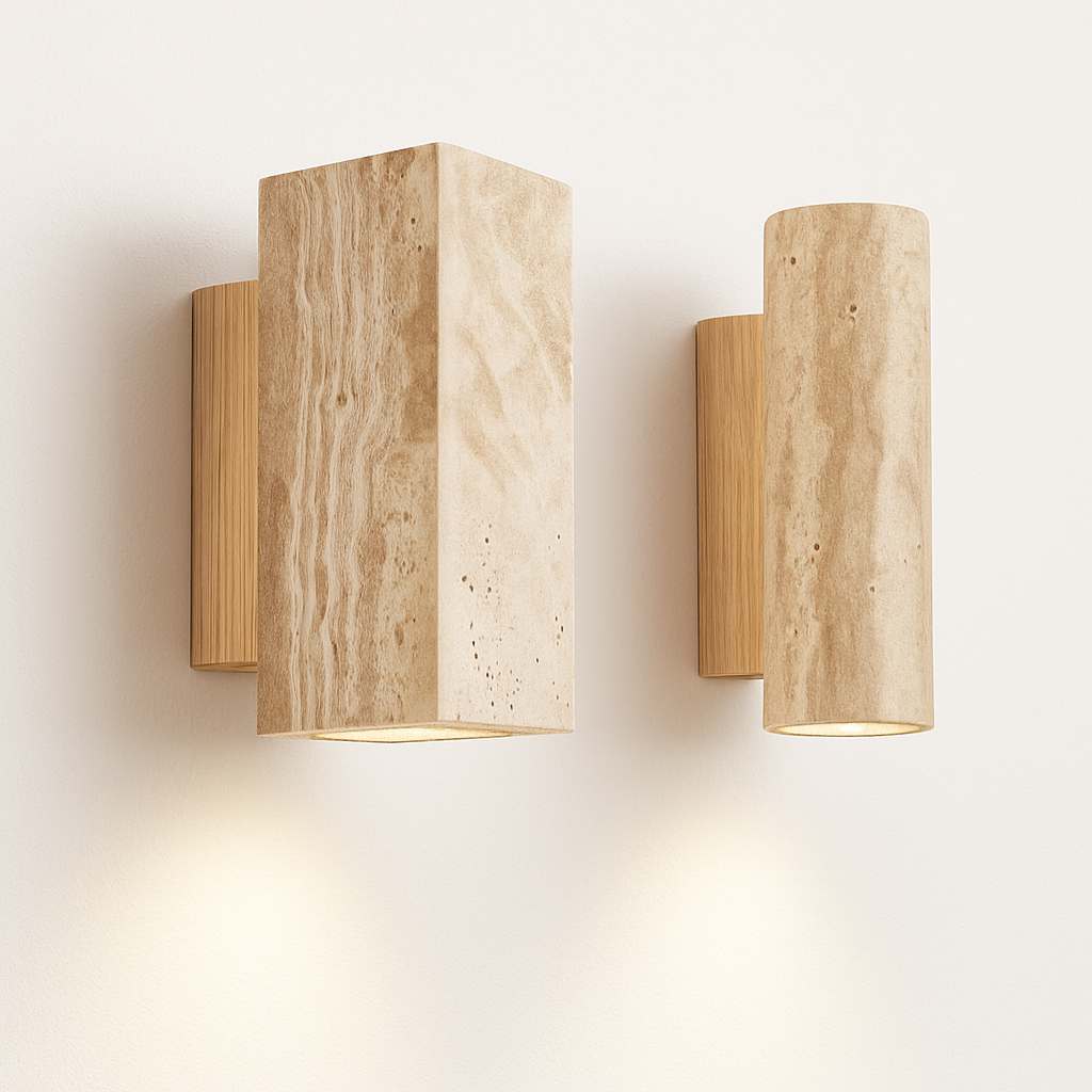 Wabi Sabi – applique murale Led en marbre jaune - vue 3 sur 12