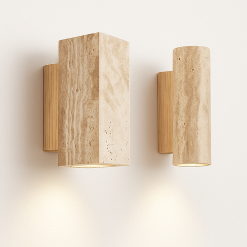 Wabi Sabi – applique murale Led en marbre jaune - vue 4 sur 12