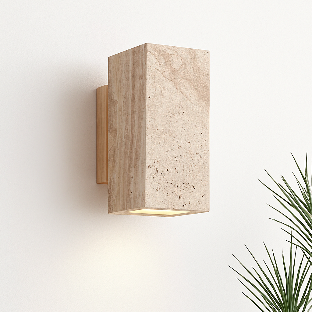 Wabi Sabi – applique murale Led en marbre jaune - vue 4 sur 12