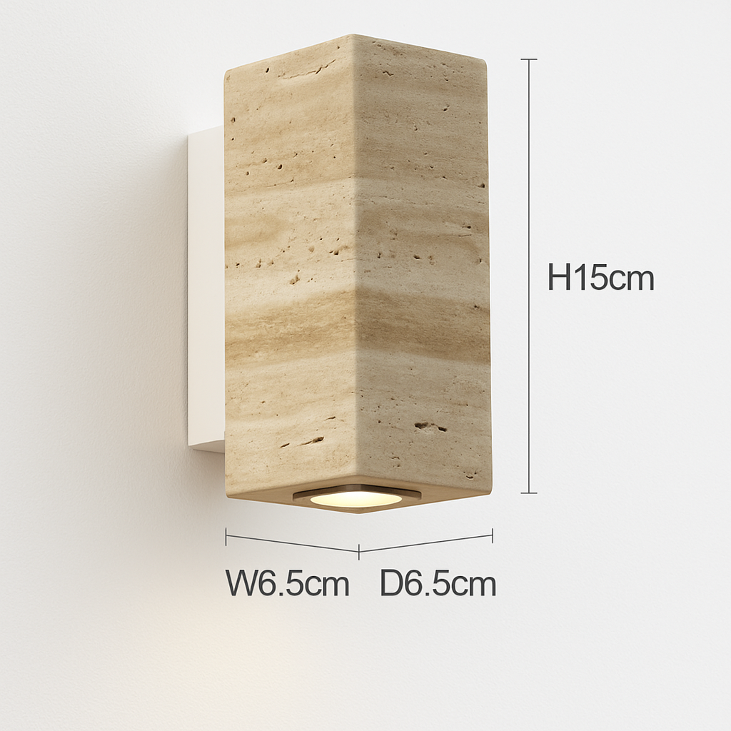 Wabi Sabi – applique murale Led en marbre jaune
