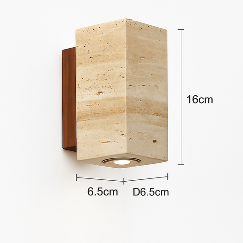 Wabi Sabi – applique murale Led en marbre jaune - vue 10 sur 12