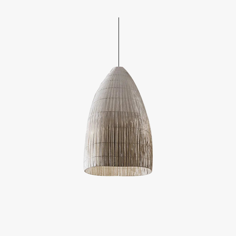 Wabi-Sabi Suspension Lumières Nordique Rotin Art Led Lustre Salon Salle À Manger Décor À La Maison Restaurant Bar Loft Suspension Luminaire