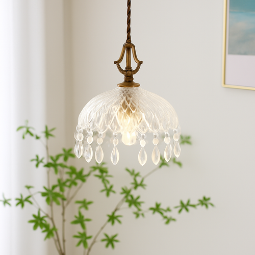 YEBMLP Suspension en verre rétro français d'intérieur à LED - vue 3 sur 8