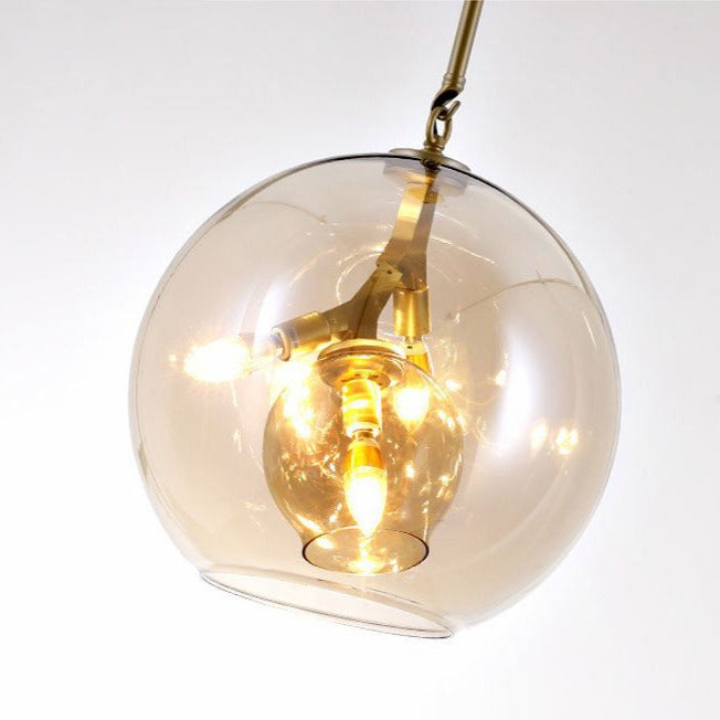 Suspension LED industrielle avec abat-jour en verre Kiria - vue 5 sur 8