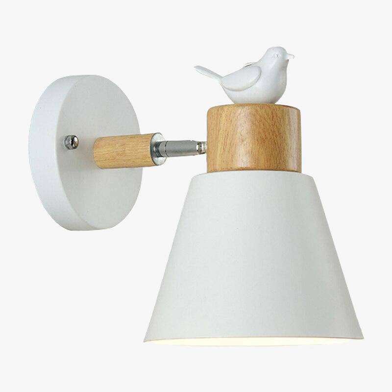 Applique murale moderne LED avec abat-jour métal style Bird - vue 2 sur 6
